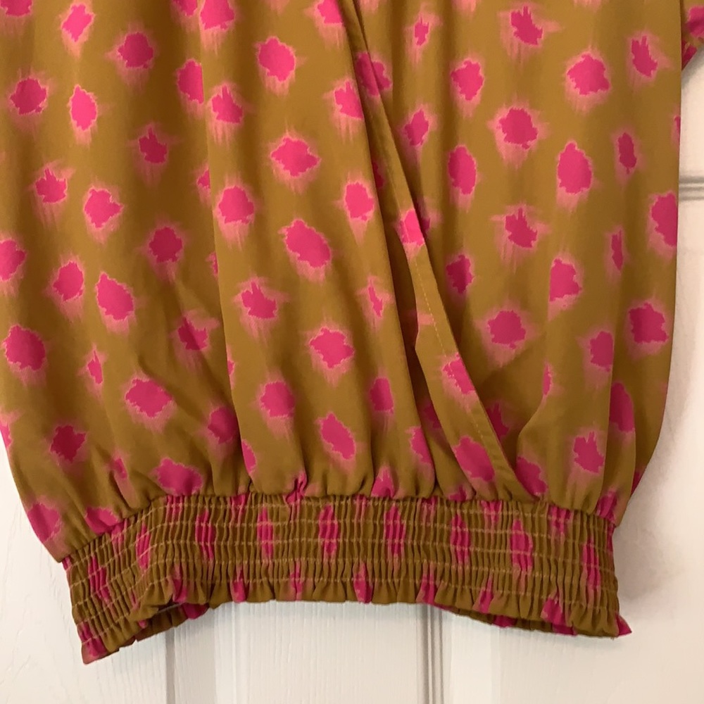 Evereve Allison Joy Polka Dot Wrap Front Blouse - Picture 3 of 4